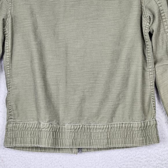PINK VICTORIAS SECRET Jacket Womens Small Green Denim Military Collared Pockets - Picture 10 of 16